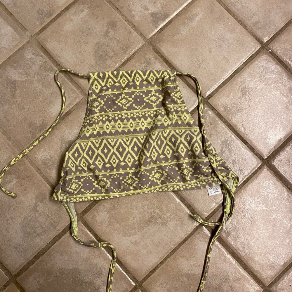 Swim top. Tie up top.